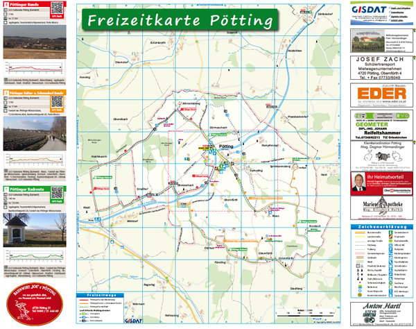 Freizeitkarte der Gemeinde Pötting